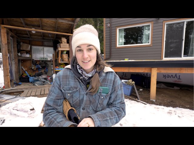 Real Winter Is About To Hit - Can We Finish Siding This Wall In Time? DIY Off Grid Cabin Build