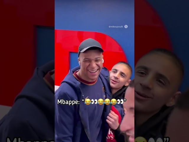 Kylian Mbappe's reaction to being asked to come to Arsenal 👀😅