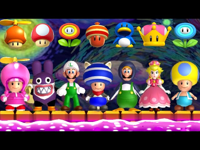 New Super Luigi U - All Characters & Power-Ups
