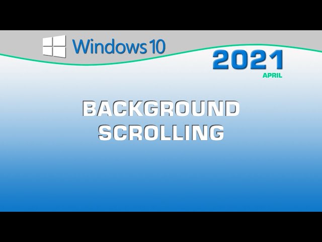 Background Scrolling