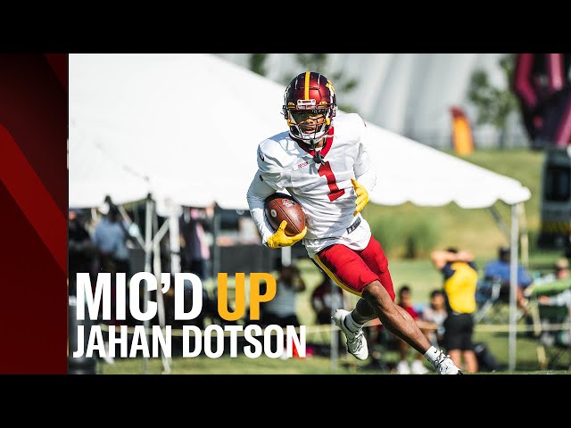 "I hope they say something crazy" | Jahan Dotson mic'd up at training camp