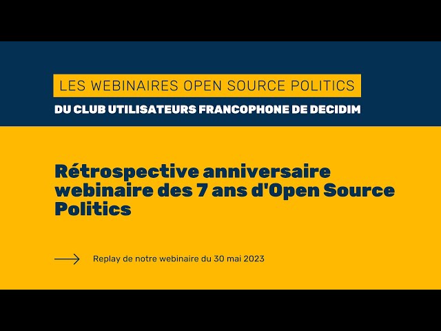 Open Source Politics fête ses 7 ans !
