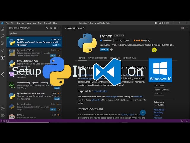 Install & Setup Python in Visual Studio Code on Windows 11