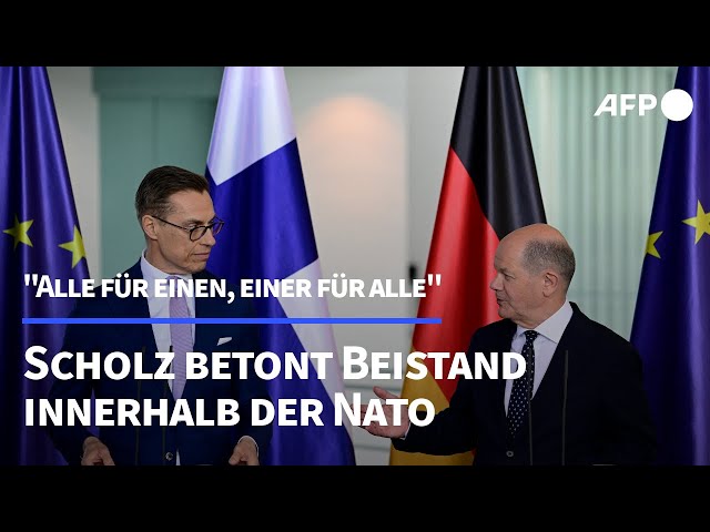 Scholz betont Nato-Beistandspakt: "Einer für alle, alle für einen" | AFP