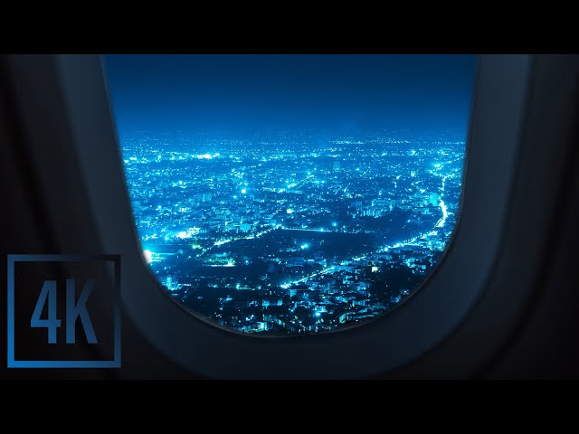 DARK Flight Brown Noise Ambience | Flight Attendant | Call Ding | Ambient | Zen | Sleeping, Studying