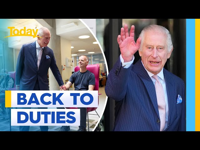 King Charles meets cancer patients in first public engagement after diagnosis | Today Show Australia