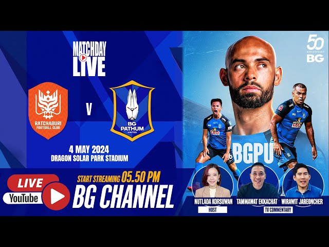 LIVE : RATCHABURI FC vs BG PATHUM UNITED | THAI LEAGUE 1 2023/24 (MW27)