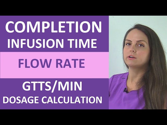 Dosage Calculation IV Completion & Infusion Time Flow Rate gtts/min Nursing