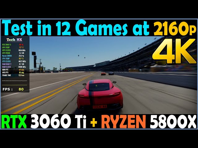 RTX 3060 Ti - 2160p 4K | Test in 12 Games | Ryzen 5800X - Tech MK