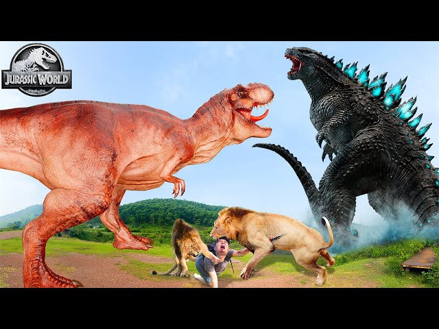 Best REALISTIC T-Rex Attack |T-Rex VS Lion | Jurassic Park Fan-Made Short Film | Dinosaur | Ms.Sandy
