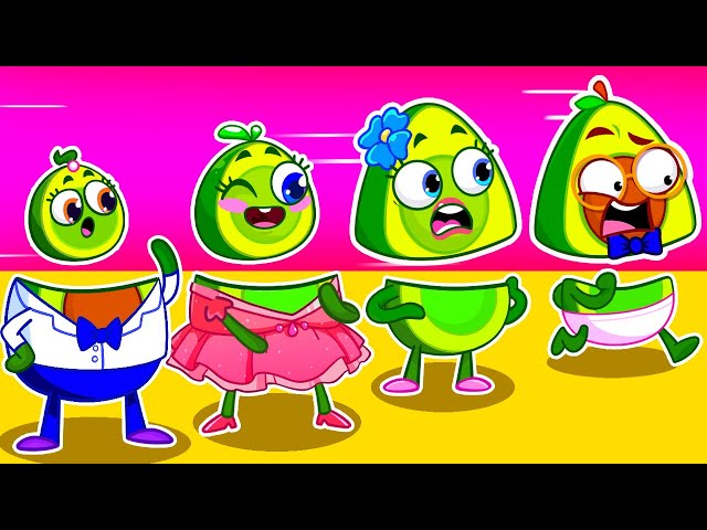 Face Puzzle and Body Switch Up! 😄🔄 Nursery Rhymes and Kids Stories with baby Avocado | PitPennyTales