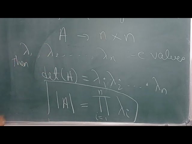 Determinant of a matrix is equal to product of eigenvalues. Proof and simple example.