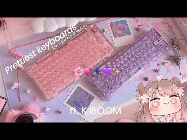 keyboard haul unboxing🌸 ft KiiBOOM mechanical keyboard ✨ cozy pink aesthetic | iPad | typing asmr