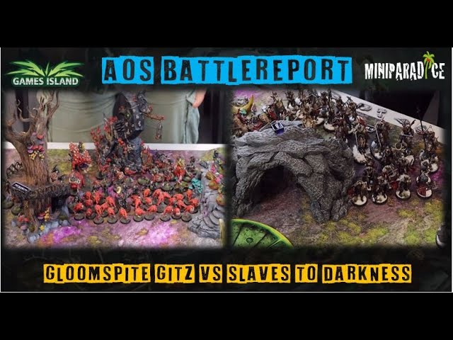 Age of Sigmar Battlereport - Gloomspite Gitz vs Slaves to Darkness - Zu Gast bei Games Island