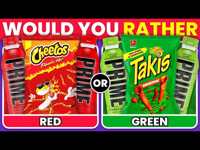 Would You Rather RED vs GREEN Food Edition! 🍎🍏