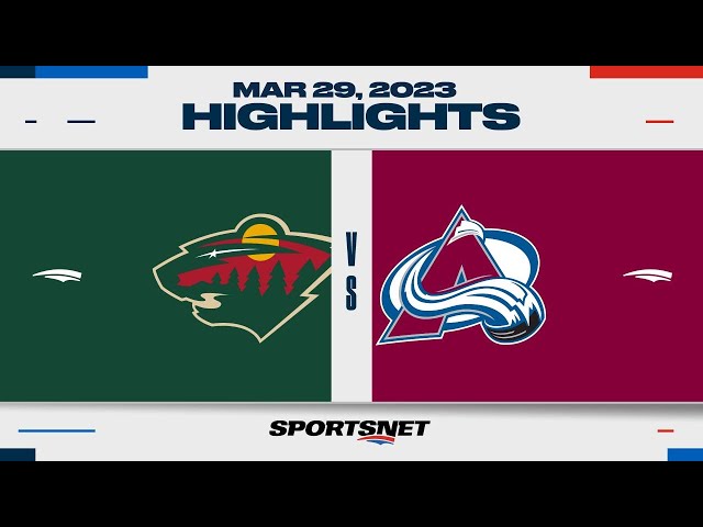 NHL Highlights | Wild vs. Avalanche - March 29, 2023