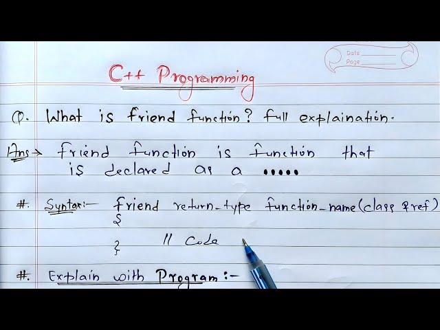 Friend Function in C++ | Learn Coding