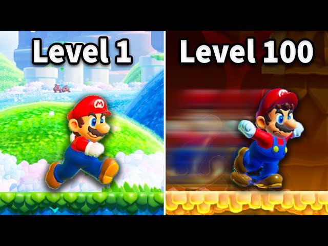 Mario Wonder but every level he gets FASTER