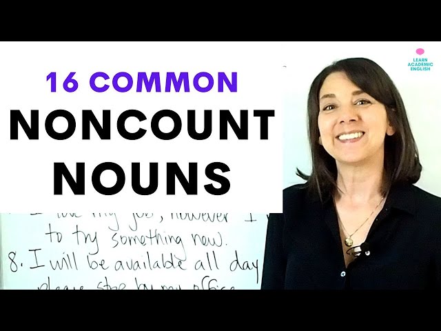 16 COMMON NONCOUNT NOUNS You Need to Know! English Grammar Lesson