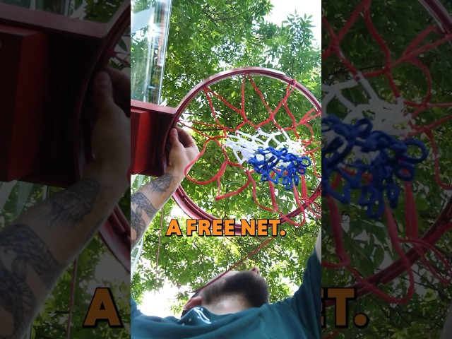 A rim without a net? KICKZ got you covered.. FOR FREE! 🤙 #nothingbutnet #nevernotballin #basketball