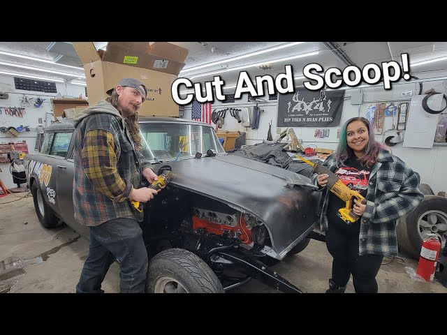 Cutting A MINT Hood For A Scoop - DD SPEED SHOP LIVE
