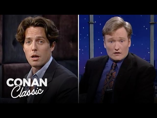 Hugh Grant Teaches Conan How To Pose | Late Night with Conan O’Brien