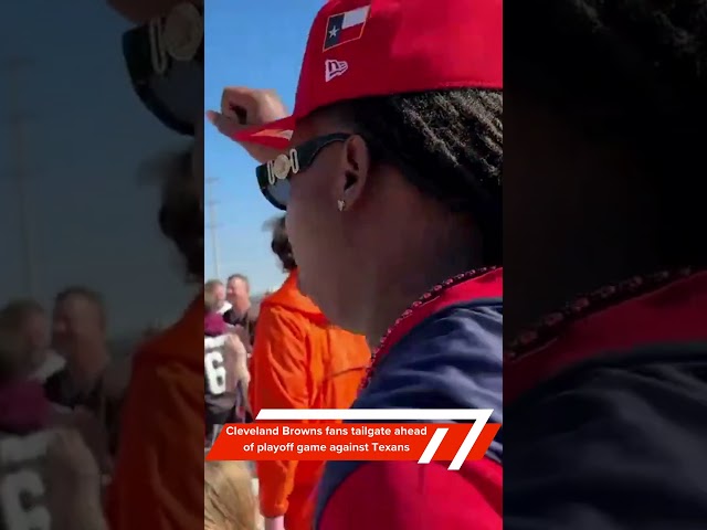 Cleveland Browns fans tailgate ahead of NFL Playoff game against Texans