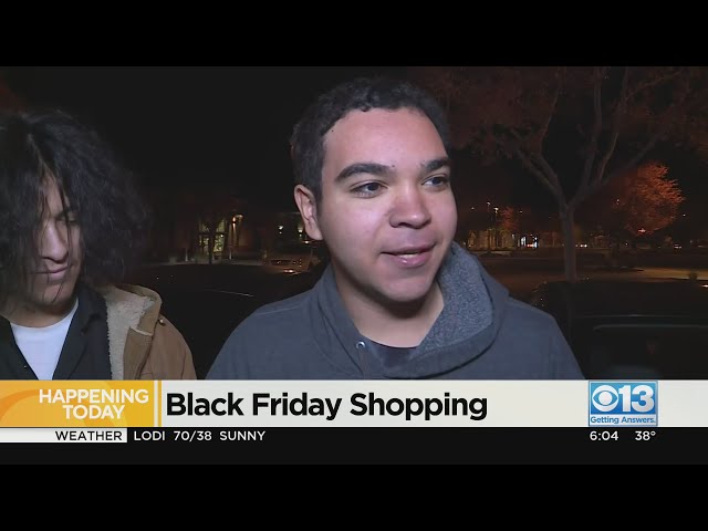 Black Friday shoppers arrive early at stores for deals