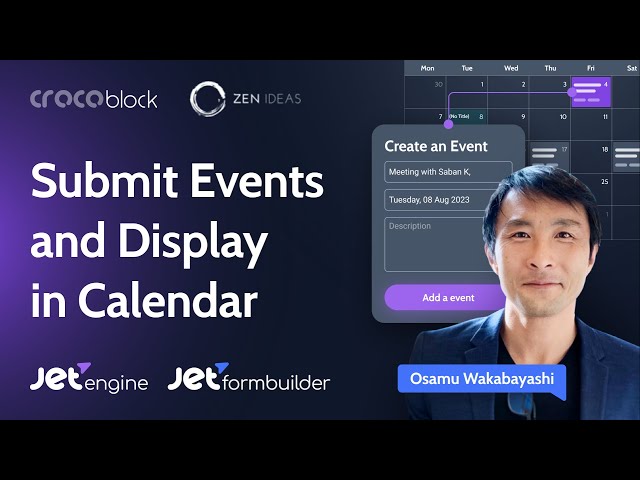 How to Submit Events via WordPress Form and Display them in Calendar?  | JetEngine & JetFormBuilder