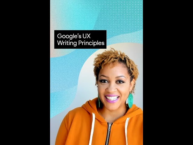 Google’s UX writing principles #Shorts
