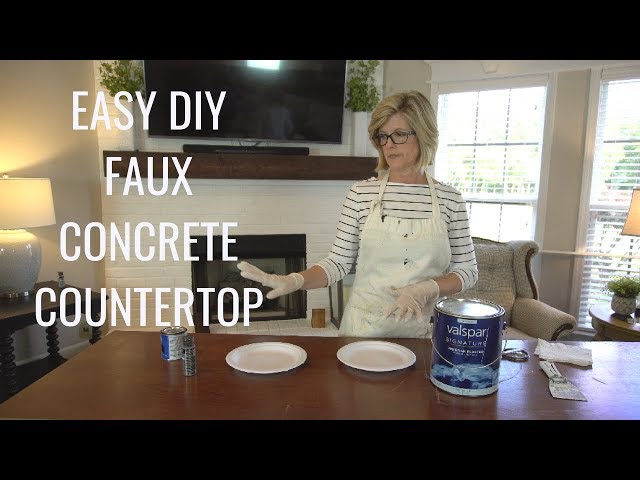 Easy DIY Faux Concrete Countertop