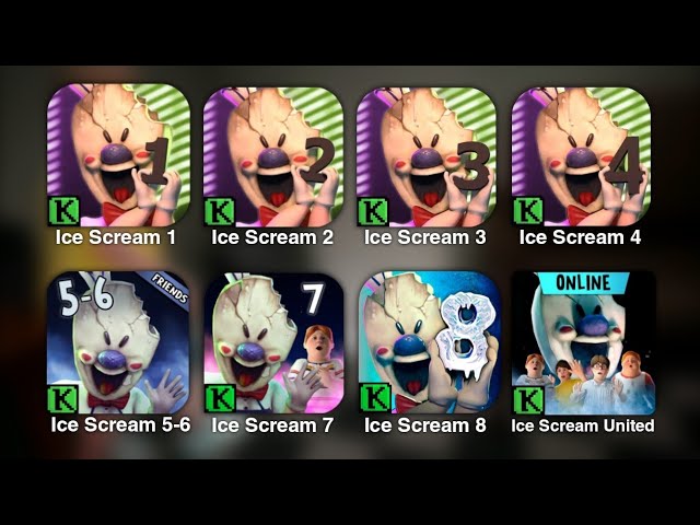 Ice Scream 1 2 3 4 5 6 7 8 & United Full Gameplay | Ice Scream Saga All Games Full Gameplay