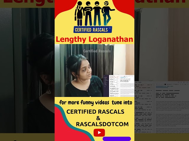 Lengthy Loganathan | Certified Rascals  #comedy #officelaughs #funny #officehumour #officeproblems