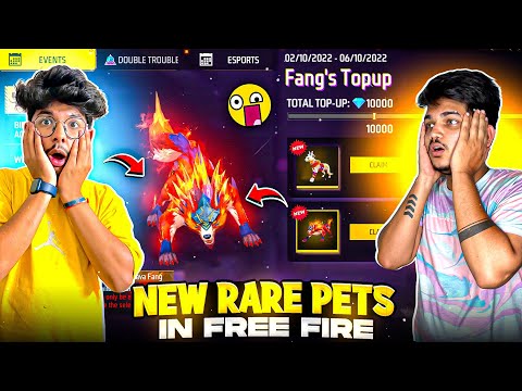Free Fire I Got New Pet ‘FANG’ In 0 Diamonds😍💎 And All Rare Items -Garena Free Fire