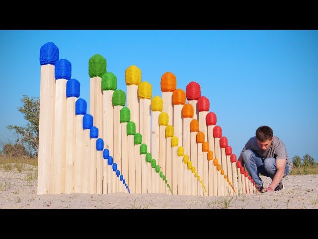 Fire Domino Giant Match Chain Reaction | RACE OF COLORS