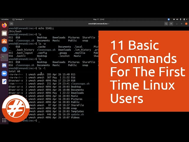 017 - 11 Basic Linux Commands For Beginners | Linux For Beginners