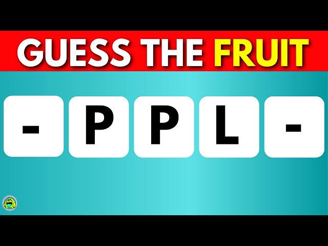 Guess The Fruit Without Vowels 🍎✅