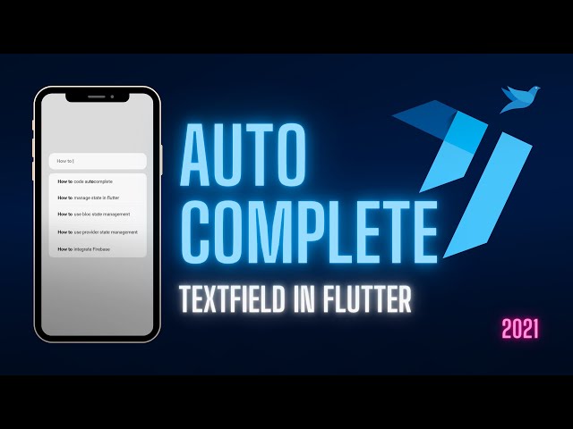 Flutter Autocomplete Textfield Basic and Customization