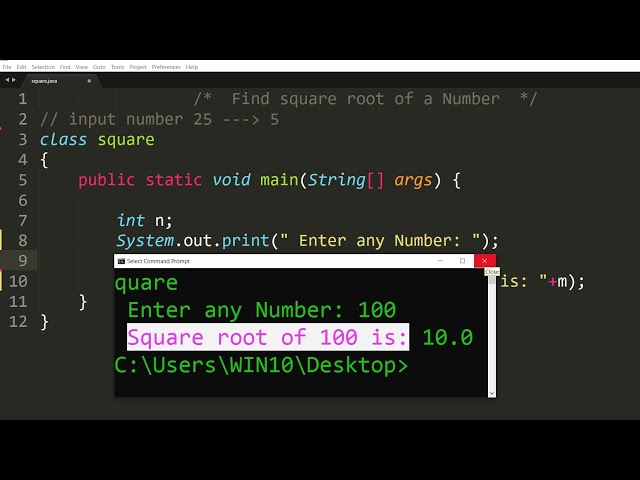 Java program to find Square Root of a Number | Learn Coding