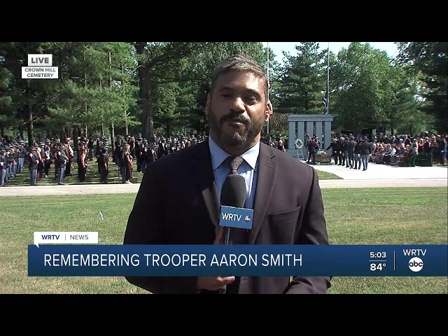Fallen ISP Trooper Aaron Smith receives final honors at Crown Hill Cemetery