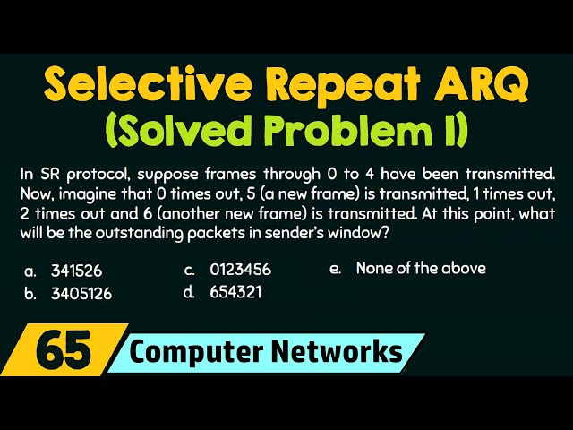 Selective Repeat ARQ (Solved Problem 1)