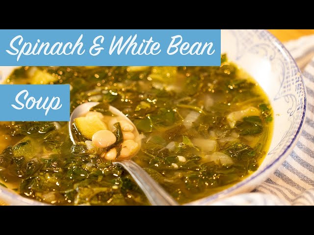 Spinach & White Bean Soup: 30-minute Vegan Meal!!