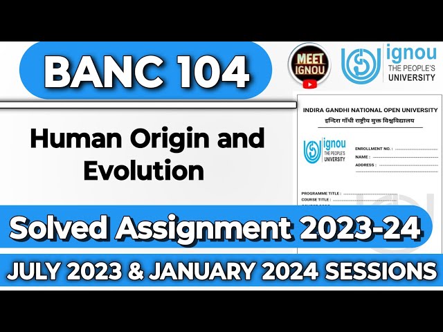 BANC 104 Solved Assignment 2023-24 // banc 104 solved Assignment 2024 // #banc104 #banc104_ignou