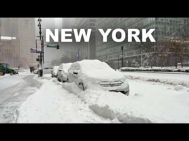 100 Hours Of NYC Snow Walk - Heavy Snowfall in New York City 4K NYC Snow Walk in Manhattan ASMR