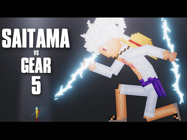 SAITAMA vs Luffy Gear 5 [Sun God Nika] - People Playground 1.27