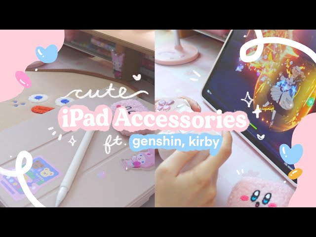 🌟 unboxing some cute accessories for my ipad pro M1 12.9” | feat. mobile genshin and kirby 💗