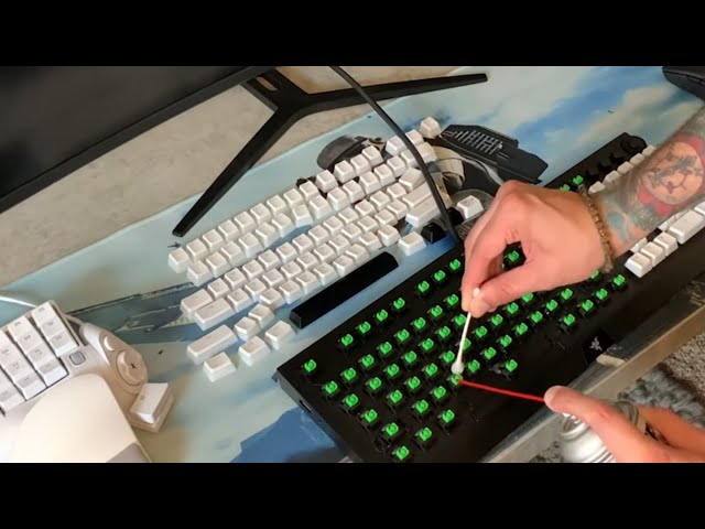 Spray Lubing Razer Mechanical Keyboard-Noticeably Quieter and Smoother