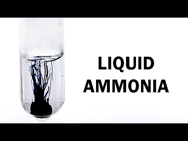 Making liquid ammonia to dissolve sodium and lithium metal