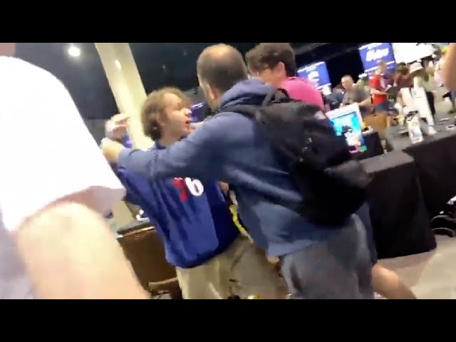 Rage Quitter Smacks Camera man at Dragon Ball Tournament