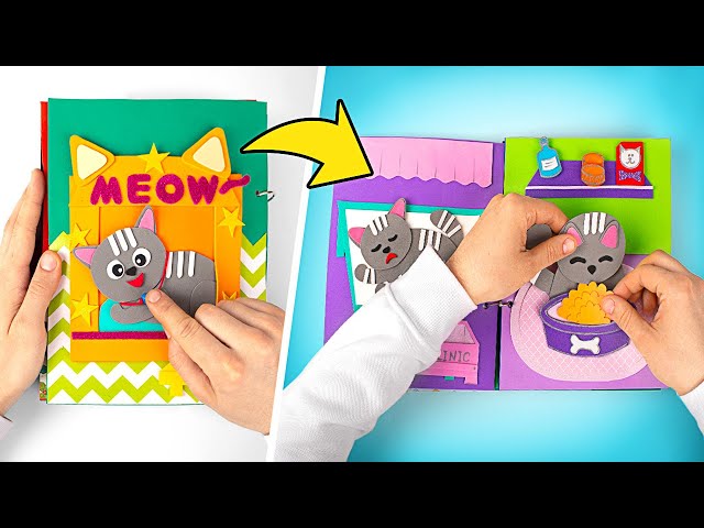 Interaktives DIY-Buch aus Moosgummi | Rettet ein süßes Kätzchen! 😺